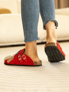 Let your feet make some noise with the Maibulun | Moo Moo Baa Baa Double Strap Suede Clog. Combining great comfort, luxurious suede, and a fun double-strap design, these red khaki kickers let you strut in style all day long. Make a fun mood and no more moo-dy feet! Slip-on / buckle closure Cushioned footbed Suede leather upper Man-made lining EVA sole Make Some Noise, Moo Moo, Tassel Top, Suede Clogs, Reindeer Headband, Red Sandals, Eva Sole, Daily Dress, Dress Jewelry