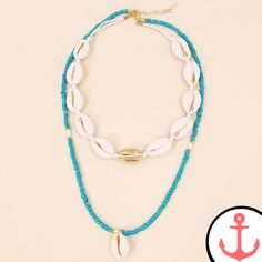 Introducing the Shell Beaded Necklace: A Treasure of the Sea Take a journey into the enchanting world of the ocean with our exquisite Shell Beaded Necklace. Designed for passionate sea lovers like you, this mesmerizing piece of nautical jewellery captures the essence of the sea's natural beauty. Whether you're strolling along the beach or attending a special occasion, this necklace will effortlessly elevate your style to new depths. As part of our Shell necklace collection, the Shell Beaded Neck Bohemian Beach Necklace With Spacer Beads, Bohemian Necklace With Spacer Beads For Beach, Blue Strand Necklaces For Beach Season, Ocean-inspired Turquoise Necklaces For Vacation, Turquoise Ocean-inspired Necklaces For Vacation, Turquoise Ocean-inspired Necklace For Vacation, Ocean-inspired Blue Strand Jewelry, Blue Ocean-inspired Strand Jewelry, Ocean-inspired Strand Necklaces For Jewelry Making