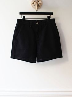 Loose fit, premium denim shorts with zipper and button closure. 100% cotton. Model is in MINUSEY S. ✔️ Free worldwide express shipping over $100✔️ Loved by 6,500+ customers✔️ Limited edition collections, maximum styleStay ahead of the trend with can’t-find-anywhere-else staples. Your closet will thank you 💕* MINUSEY S = EU 34, US 4* MINUSEY M = EU 36, US 6* 100% Cotton* Dry clean* Made in Korea - Model Height: 170cm/5'7" (US2, EU34) High-rise Black Jean Shorts With Pockets, Casual Micro-elastic Black Shorts, High-waisted Washed Black Jean Shorts With Pockets, Functional Black Micro-elastic Shorts, Black Micro-elastic Elastane Shorts, Waiting List, Hidden Pocket, Premium Denim, The Trend