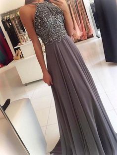 Grey Prom Dress, Robes D'occasion, Evening Dress Long, Mother Of Groom Dresses, Chiffon Dresses, Long Prom Dresses, Chiffon Prom Dress, Groom Dress, Evening Dresses Long