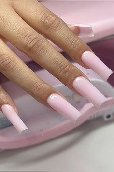 Pink Long Nails, Italy Nails, Milky Pink, Medium Nails, Basic Nails