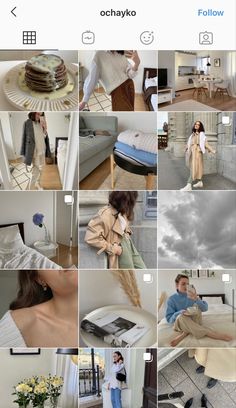 a collage of photos showing people in different rooms