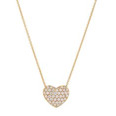 Yellow Gold Diamond Pave Heart Necklace Necklaces Curated by H Heart Diamond Necklace, Pave Heart Necklace, Accessories Necklaces, Heart Necklace Diamond, Selling Jewelry, Diamond Heart, Accessories Necklace, Pave Diamonds, Heart Shape