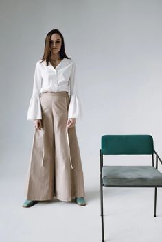 High Waisted Dress Palazzo Pants Wide Leg Custom Pants - Etsy Bosnia and Herzegovina Chic Beige Wide-leg Culottes, Beige Wide Leg Culottes For Workwear, Elegant High Waist Beige Culottes, Elegant Beige Wide-leg Pants, Versatile Beige High-waisted Wide Leg Pants, Modern High-waisted Wide Leg Pants For Spring, Versatile Beige Wide Leg Pants, Versatile Beige Wide-leg Pants, Chic Wide Leg Culottes With Loosely Fitted Hips