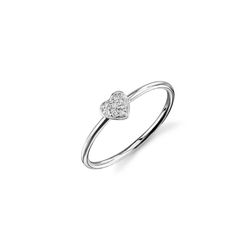 14k gold and pavé diamond mini heart ring. 14k gold band. Mini heart measures approximately 1/5" x 1/5". Heart Diamond Ring, Baby Heart, Silver Diamond Ring, Diamond Heart Ring, Silver Heart Ring, Ring Heart, Heart Diamond, Tiny Heart, Mini Heart