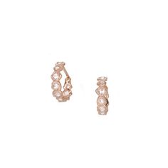 Sirciam Rose Cut Diamond Hoops | Quadrum Gallery Sirciam Jewelry, Bohemian Aesthetic, Organic Style, Watermelon Tourmaline, Rose Gold Jewelry, Rose Gold Diamonds, Gold Hoops, Rose Cut Diamond, Moon Stone