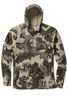 PRO Merino 200 Zip-T Hoodie - KUIU Yarn Twist, Hunting Pants, Twist Outs, Hunting Gear, Skin Benefits, Hooded Shirt, Body Size, Chest Pocket, Military Jacket