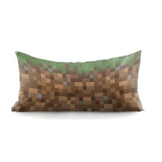 a pillow that has been made to look like a minecraft