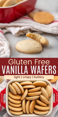 gluten free vanilla wafers in a baking dish