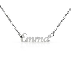 "Give your special someone a custom necklace made just for them! Our Personalized Name Necklace is the perfect gift for your loved ones and will become a versatile accessory for any occasion. From a heart-warming holiday present, anniversary or birthday gift, or just because, this unique necklace adds a trendy touch to any outfit.  This stylish necklace features a cursive name design suspended on an 16\"-18\" adjustable cable chain, making it both personal and beautiful! Your necklace will be cu Medias Red, Forever Products, Stylish Necklace, Custom Name Necklace, Unique Necklace, Dolce E Gabbana, Name Design, Polished Stainless Steel, Custom Necklace