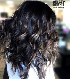 Dark Base With Blonde Highlights Short Hair, Fall Dark Brunette Hair Color Balayage, Reverse Balayage Brunette Short Hair, Hair Color Ideas For Dark Brown Hair Balayage, Dark Hair Bayalage, Black Bayalage Hair, Fall Bayalage Brunette, Dark Brown Bayalage Hair, Hair Affair