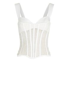 ROZIE CORSETS Lace Corset Top In White | INTERMIX® Sweetheart Corset Top, Sweetheart Corset, Lace Bustier Top, Lace Corset Top, Corded Lace, Lace Bustier, Lace Corset, Bustier Top, Lace Bodice