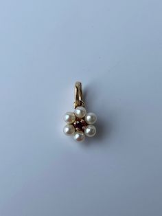 Solid 14k Yellow Gold Red Spinel & Pearl Flower Charm Pendant for Necklace Real Genuine Gold Quality Fine Estate Jewelry - Etsy Red Spinel, Pearl Flower, Huntington Beach, Flower Charm, Estate Jewelry, Red Gold, Charm Pendant, Yellow Gold, Pendant Necklace