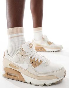 Nike Air Max 90 sneakers in beige  | ASOS Beige Air Max Cushioned Lace-up Sneakers, Sporty Cream High-top Sneakers With Contrast Sole, Beige Nike Sneakers With Rubber Sole, Nike Beige Sneakers For Streetwear, Sports Sneakers With Translucent Outsole In Cream, Beige Low-top Sneakers With Translucent Outsole, Urban High-top Cream Sneakers, Urban Cream High-top Sneakers, Cream Urban High-top Sneakers