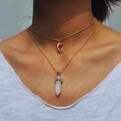 Moon Choker Necklace, قلادات متدلية, Moon Choker, Quartz Choker, Gold Moon, Crystal Choker, Hippie Jewelry, Crystal Necklace Pendant, Moon Necklace