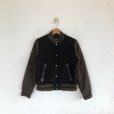 Vintage GVGV Varsity Jackets Japanese Wool Jacket - BS60010. Manual Measurement (laying in flat area): 1) Chest: 18.5 inch. 2) Length: 21.5 inch. 3) Shoulder: 15 inch. 4) Sleeve: 22 inch. Fabric Material: 100% Wool. Condition: In good vintage condition overall. Please check all the measurement to ensure a proper fit. Remember to allow yourself some extra room for movement. You can compare these information with your favourite jacket too. BS60010. We do combining shipping. Please Read Before Purc Cyberpunk Jacket, Baseball Jacket Women, Jacket Baseball, Japanese Harajuku, Baseball Jacket, Wool Jacket, Vintage Japanese, Cyberpunk, Fabric Material