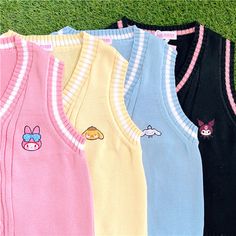 Home · OCEAN KAWAII · Online Store Powered by Storenvy Pom Pom Purin, Kuromi Cinnamoroll, Kawaii Shop, Cinnamon Roll, Stage Outfits, My Melody, Sweater Vest, Yellow Blue, Girly Things