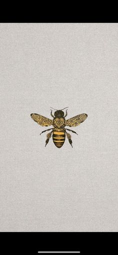 a bee on a white background with the words bees in black and yellow letters below it