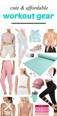 The BEST affordable and chic workout athleisure on the internet! You will fall in love with this trendy and fun workout gear from Amazon! Roundup includes: Adidas   sweater, pink exercise ball, sports bras, headphones, fit bits, leggings, yoga mat, cropped tops, water bottles, gym bags, and more! #athleisure #workoutgear #workoutwear #womensworkout #cardio #gymbag #nike #Adidas #bando