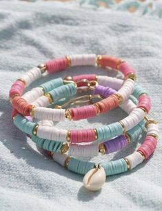 Make Clay Beads, Beachy Bracelets, Beaded Braclets, Preppy Bracelets, Homemade Bracelets, Preppy Jewelry, Diy Bracelets Patterns