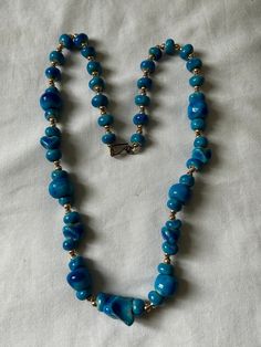 "Unique Egyptian Handmade Blue Ceramic c Necklace    With Gold plated beads   Size: Approximately 23\" Total (End to End).   For more items: Visit our store at https://www.ebay.com/str/scarabbazaaregyptiangifts" C Necklace, Ceramic Necklace, End To End, Blue Necklace, Blue Ceramics, Handmade Ceramic, Handmade Ceramics, Jewelry Necklace Pendant, Necklace Lengths