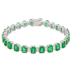 Check out this item from 1stdibs! 14.80 Carat Emerald 2.25 Carat Diamond 14 Karat Gold Tennis Bracelet: https://www.1stdibs.com/id-j_14413382 Luxury Emerald Cut Tennis Bracelet With 17 Jewels, Luxury Green Diamond Bracelet Hand Set, Luxury Green Hand Set Diamond Bracelet, Classic Emerald-cut Emerald Bracelet, Luxury Green Brilliant Cut Diamond Bracelet, Formal Emerald Diamond Bracelet With Brilliant Cut, Emerald-cut Green Tennis Bracelet For Formal Occasions, Emerald Cut Green Tennis Bracelet For Formal Events, Green Diamond Bracelet For Formal Occasions