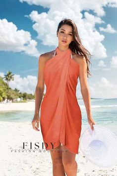 Fisdy - Versátil y elegante vestido de gasa de protección solar con múltiples opciones de uso para la playa Cover Up Dress, Fashion Boutique, Sun Protection, The Beach, Solar, Cover Up, Chiffon, Sun, Boutique