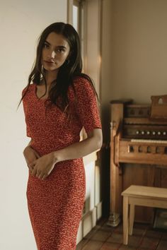 The Helena will transport you back in time, inspired by 90’s minimalism. An ankle-grazing bias cut slip dress, you'll never want to wear another dress again. With our "long" short sleeves and feminine scoop neckline. It's our call out style. Simple and sexy in an understated way. Helena Dress, Red Midi Dress, Feminine Dress, Dress Measurements, Long Shorts, Elbow Length Sleeve, Back In Time, Dress Red, Fashion Labels