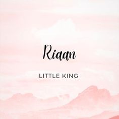 a pink and white background with the words rign little king in black lettering on it