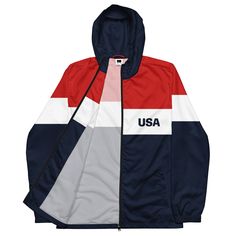 This lightweight windbreaker ensures maximum comfort on windy, rainy, and sunny days, thanks to the water-resistant fabric and breathable mesh lining. The windbreaker has an effortless look that will fit different styles and can be easily layered with long and short sleeve shirts. • 100% polyester • Fabric weight: 2.21 oz/yd² (75 g/m²) • Lightweight, water-resistant fabric • Breathable mesh lining, reduces static • Regular fit • Elastic cuffs • Hood and side pockets • Zippable front • Blank prod Breathable Nylon Track Jacket For Streetwear, Casual Breathable Track Jacket For Light Sports, Breathable Casual Track Jacket For Light Sports, Sporty Moisture-wicking Nylon Hooded Jacket, Hooded Nylon Track Jacket With Moisture-wicking, Hooded Moisture-wicking Nylon Track Jacket, Moisture-wicking Hooded Nylon Track Jacket, Sporty Breathable Hooded Windbreaker, Sporty Hooded Breathable Windbreaker