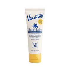 Classic Lotion SPF 50 | The Worlds Best-Smelling Sunscreen | Vacation® Job Page, Best Sunscreens, Summer Scent, Sunscreen Spf 50, Protector Solar, Sunscreen Lotion, Tony Moly, Spf Sunscreen, Jeffree Star