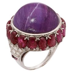 Cabochon Star Ruby Cocktail Ring | From a unique collection of vintage Cocktail Rings at https://www.1stdibs.com/jewelry/rings/cocktail-rings/. Star Cocktail, Ruby Cocktail, Star Ruby Ring, Vintage Cocktail Ring, Fashion Diva, Star Ruby, Vintage Cocktail, Diva Fashion, Ruby Ring