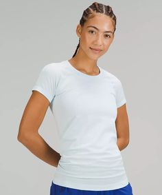 Swiftly Tech Short-Sleeve Shirt 2.0 | Women's Short Sleeve Shirts & Tee's | lululemon Lululemon Moisture-wicking Athleisure Tops, Lululemon Athleisure T-shirt With Moisture-wicking, Lululemon Technical Moisture-wicking Activewear, Functional Lululemon Tops For Running, Functional Running Tops Lululemon, Lululemon Technical Workout Tops, Lululemon Athleisure Tops With Medium Support, Lululemon Casual T-shirt For Gym, Technical Sports Tops By Lululemon