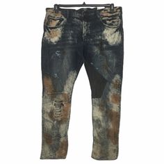 PRPS  Demon  Size: 40W  Color: Indigo Condition: NEW with Tags 100% Authentic from PRPS Painted Denim  Slim Fit  Mid Rise  Distressed  Ripped Button Fly E81P64P Measurement (inches) Flat Waist: 20 Inseam: 34 Front Rise: 11  Hip: 24 Thigh: 12.5 Leg Opening: 8  *all measurements are approximates*   We have tried to provide as many pictures as possible to best show the item. If you need more details please reach out, we have more pictures available Please ask any questions/concerns before buying Painted Denim, Mid Rise Jeans, Mid Rise, Slim Fit, Design Inspiration, Fashion Design, Color