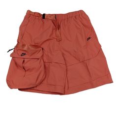 Nike Sportswear Teck Pack Woven Unlined Cargo Shorts Style Dm5592-827 Size: Us Men's Large Standard Fit Inseam: 10" Nike Functional Bottoms With Side Pockets, Nike Functional Nylon Athletic Shorts, Nike Bottoms With Built-in Shorts For Outdoor Activities, Nike Sporty Activewear With Side Pockets, Outdoor Sportswear Shorts, Nike Sports Bottoms With Cargo Pockets, Nylon Athleisure Cargo Shorts, Sportswear Bottoms With Built-in Shorts For Outdoor, Nylon Athleisure Shorts With Cargo Pockets