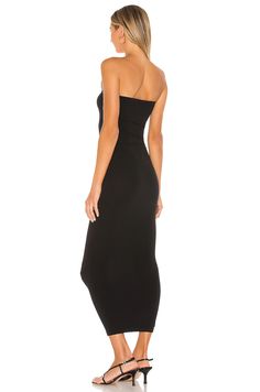 • 93% polyamide, 7% elastane• Unlined• Neckline to hem measures approx 46" in length Fitted Strapless Elastane Dress For Date Night, Fitted Maxi Bodycon Dress With Flattering Silhouette, Fitted Maxi Length Bodycon Dress With Flattering Silhouette, Fitted Maxi Length Bodycon Dress, Lined Midi-length Bodycon Dress, Sleek Fitted Dresses, Fitted Sleek Maxi Dress, Fitted Elastane Strapless Dress For Night Out, Fitted Strapless Elastane Dress For Night Out