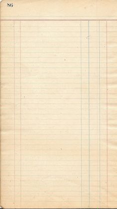 an old notebook with lined paper on it