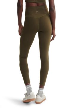 A wide waistband adds to the sublime comfort of leggings that are buttery-soft with light compression to provide support for every move you make. 24" inseam; 8" leg opening; 10 1/2" front rise; 12 1/2" back rise (size Medium) Pull-on style 75% polyester, 25% elastane Machine wash, dry flat Imported Full-length Tight Activewear With Wide Waistband, Tight Athleisure Leggings With Wide Waistband, Full Length Tight Activewear With Wide Waistband, Mid-rise Go-dry Leggings, Athleisure Tights With Tight Fit And Wide Waistband, Green Stretch Activewear With Comfort Waistband, Compression Athleisure Leggings With 5-inch Inseam, Versatile Compressive Leggings With Contoured Waistband, Compressive Versatile Tights With Contoured Waistband