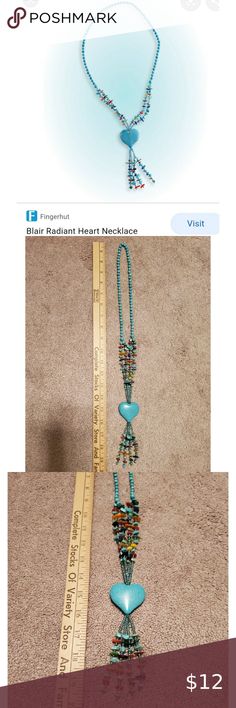 NWOT Blair Heart Necklace Brand new never worn. Blair radiant turquoise heart necklace. Perfect condition Bundle&Save. Smoke Free and Pet Free Home Blair Jewelry Necklaces Turquoise Heart Necklace, Turquoise Heart, Necklace Brands, Shop Necklaces, Heart Necklace, Womens Jewelry Necklace, Turquoise Necklace, Cross Necklace, Jewelry Necklaces