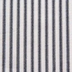 a close up view of a white and blue striped shirting material with black stripes