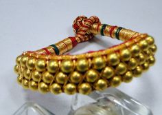 "Vintage 22 K Gold beads bracelet. Net gold weight approx-7.200 grams, width-1.5 cm, Length-17.5 cm( 6.89\") we can adjust length. Beautiful handcrafted Piece in very good Condition." 22k Gold Temple Jewelry Bracelets For Festivals, 22k Gold Cutdana Bracelet For Gift, Traditional Yellow Gold Bracelet For Wedding, Traditional Yellow Gold Bracelets With Cutdana, Yellow 22k Gold Festive Bracelet, Yellow 22k Gold Bracelet For Festive Occasions, Festive 22k Gold Yellow Bracelets, Handmade Temple Jewelry Bangle For Celebration, Festive Yellow 22k Gold Bracelet