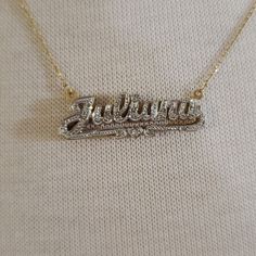 Beautiful 3d Two Tone Gold Name Necklace "Juliana" See Pictures For Measurements. Gold Name Necklace, Name Necklace, See Pictures, See Picture, Womens Jewelry Necklace, Silver Gold, Two Tone, Jewelry Necklaces, Women Jewelry