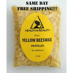 BEESWAX BEES WAX ORGANIC PASTILLES YELLOW, PURE Beeswax helps improve consistency in body care products and excellent for making candles. Naturally fragrant beeswax burns cleaner and longer than petroleum-based waxes. Beeswax are great for using to make candles as well as lip balms. There's no smoking since there is no petroleum burning in the candles. Made from 100% pure beeswax, this slow burning wax can be used pure or added to paraffin wax to increase burning time, 146F melting point. FREE T Castor Oil Eyelashes, Wellness Ideas, Make Candles, Candle Making Wax, Making Candles, Organic Castor Oil, Body Care Products, Lavender Soap, Candle Inspiration