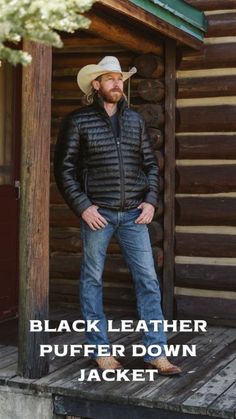 We love these men’s leather down jackets! The slim fit of this premium black leather puffer jacket keeps you warm without too much bulk. Outfit it with jeans and boots for an easy rugged look. Black Leather Puffer Jacket, Rugged Gentleman, Heavy Clothing, Bubble Jacket, Leather Puffer Jacket, Leather Puffer, Side Chest, Rugged Look, Leather Trench Coat