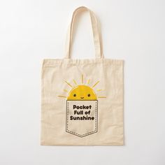 100% cotton reusable shopping carry bag with digital print on one side. Enjoy this pocket full of sunshine. Diy Tote Bags Painting, Cotton Tote Bag With Side Pockets, Yellow Cotton Bags With Pockets, Eco-friendly Cotton Canvas Bag With Pockets, Eco-friendly Cotton Bags With Pockets, Cotton Canvas Bag With Pockets For Daily Use, Cotton Bags With Side Pockets For Daily Use, Eco-friendly Cotton Bag With Pockets, Rectangular Cotton Bags With Side Pockets