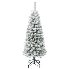 a small white christmas tree on a stand