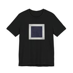 Black Square Shirt Embrace darkness with our goth shirt featuring Malevich's iconic "Black Square" painting. Malevich described this masterpiece as "the face of the new art" symbolizing "the end of subject matter and object matter, the end of all." Flaunt your love for the avant-garde with this bold statement piece. These t-shirts have-ribbed knit collars to bolster shaping. The shoulders are tapered for a better fit over time. Dual side seams hold the garment's shape for longer.  .: 100% Airlum Black Unisex Band Merch Top, Black Relaxed Fit Grunge Shirt, Black Relaxed Fit Shirt In Grunge Style, Black Grunge T-shirt With Sublimation Print, Unisex Black Grunge Shirt, Unisex Black Graphic Tee Shirt, Black Unisex Grunge Shirt, Grunge Black Graphic Print Shirt, Black Graphic Print Grunge Shirt