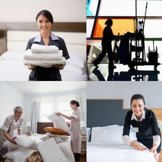 10 Things Housekeepers Wish They Could Tell You Housekeeping Photography, Housekeeping Business, Hotel Staycation, Hotel Poster, Resort Photography, Hotel Housekeeping, Hotel Photography, Dream Collage