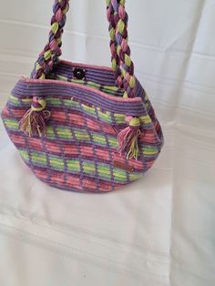 1 Rainbow WAYUU Bag, Colombian Wayuu Mochila Crossbody Bag, Handmade Crossbody Bag, Crochet Bucket Bag Woven Handheld Bag For Daily Use, Handheld Woven Bag For Daily Use, Pink Satchel Crochet Bag With Adjustable Strap, Pink Crochet Satchel Bag With Adjustable Strap, Handheld Woven Bucket Bag For Shopping, Purple Tote Bucket Bag For Daily Use, Purple Bucket Bag For Daily Use, Pink Handheld Bucket Bag With Removable Pouch, Daily Use Handheld Woven Bucket Bag