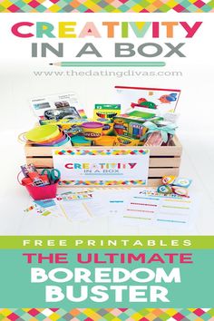 the ultimate boredom buster box with free printables